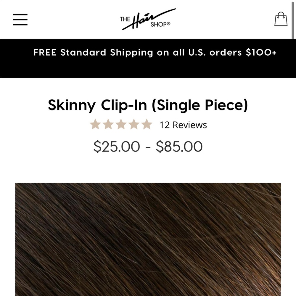 The Hair Shop Skinny Clip In